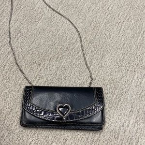 Brighton 3 fold wallet with chain and change purse in back